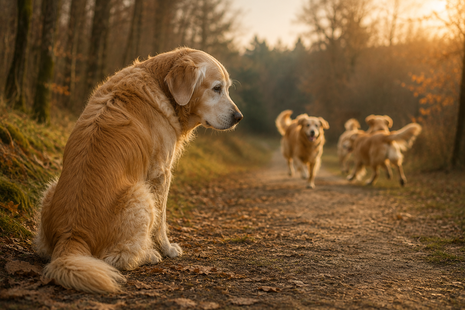 Gekenkprobleme bei älteren Hunden lassen diesen schnell abseits stehen