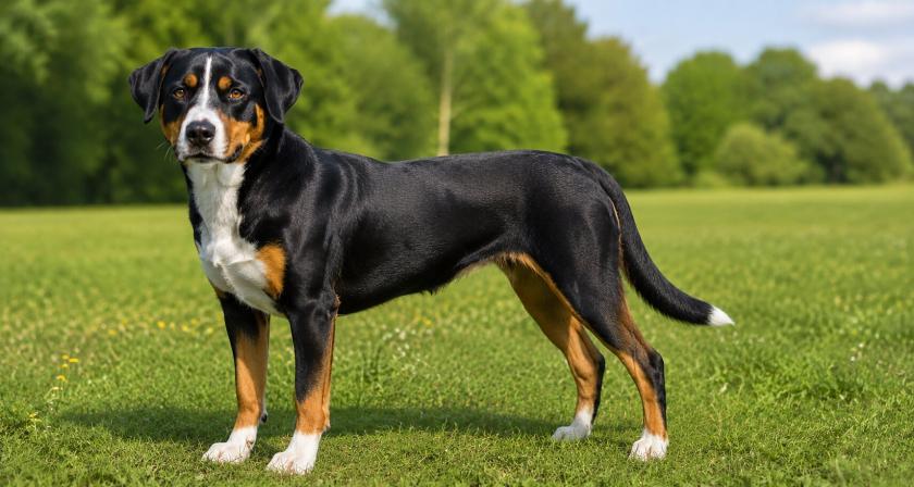 Der Entlebucher Sennenhund ist kräftig, wendig und arbeitsfreudig. Der frühere Treibhund braucht klare Erziehung, vielseitige Beschäftigung, Ruhe und geprüfte Gesundheitsnachweise.