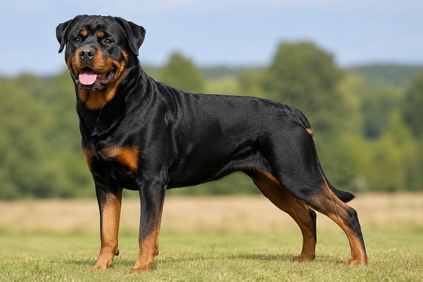 Der Rottweiler ist ein kräftiger, selbstsicherer und arbeitsfreudiger Gebrauchshund. Verantwortungsvolle Haltung erfordert Erfahrung, zuverlässige Erziehung und die Beachtung regionaler Vorschriften.